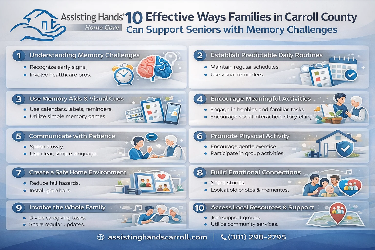 10 Effective Ways Families in Carroll County Can Support Seniors with Memory Challenges