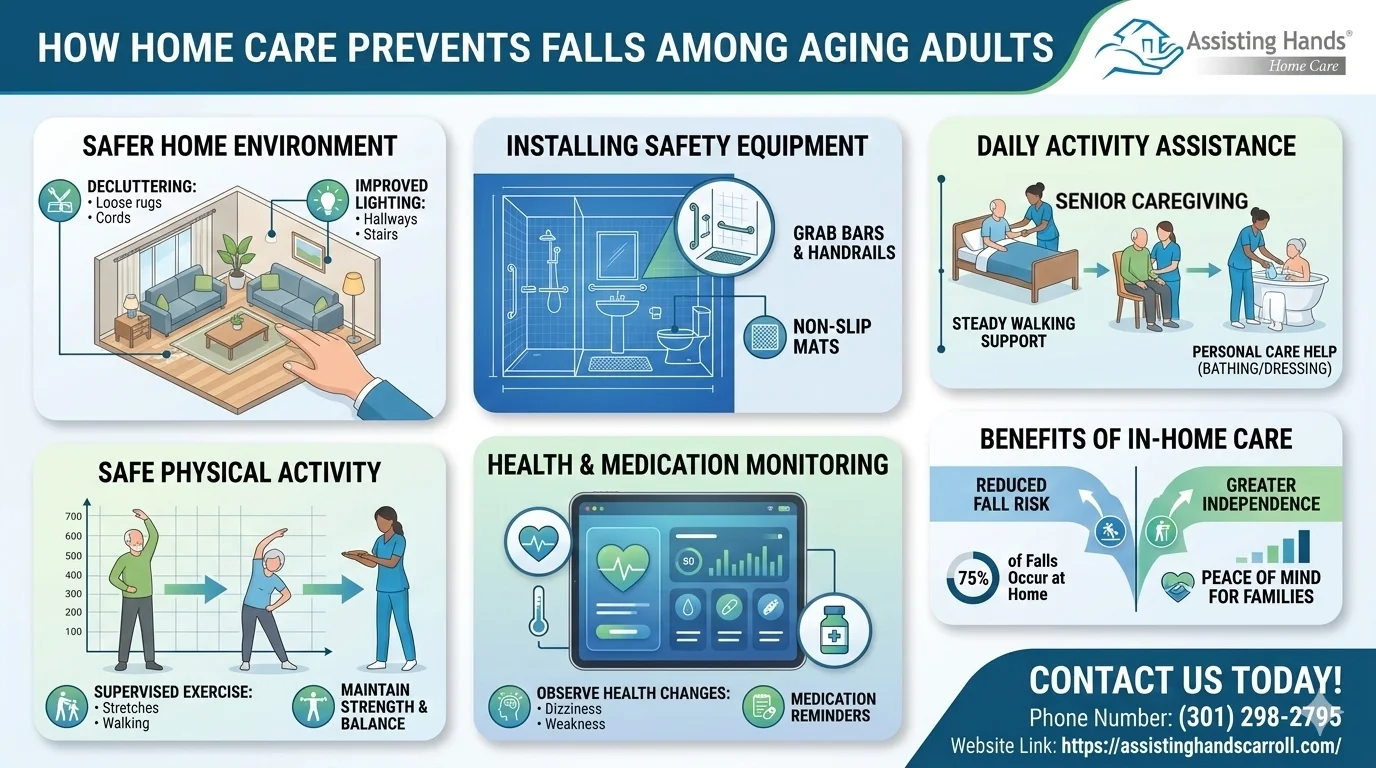 How Does Home Care Prevent Falls among Aging Adults
